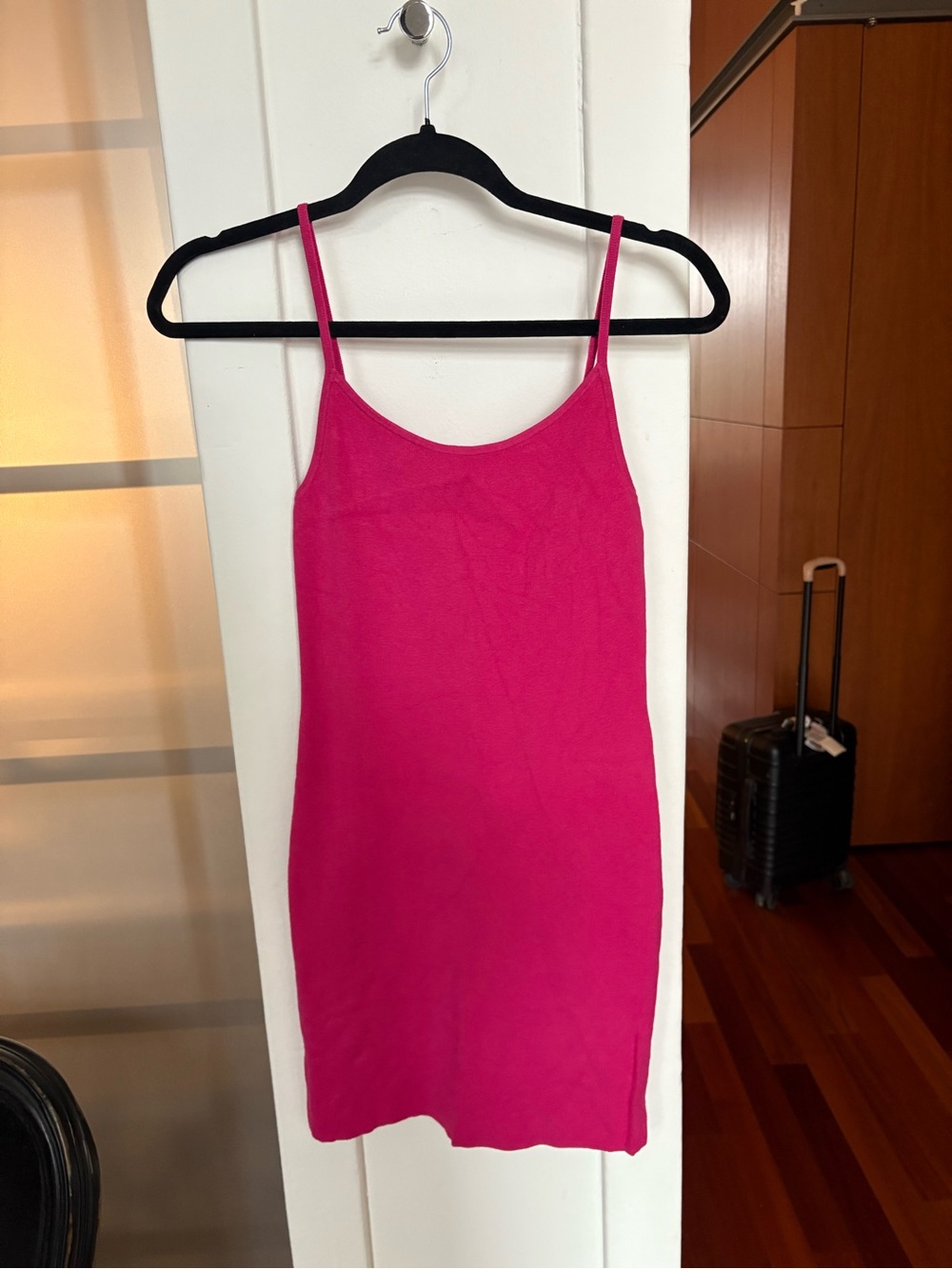 Sunday Best Fuchsia Spaghetti-Strap Slip Dress
